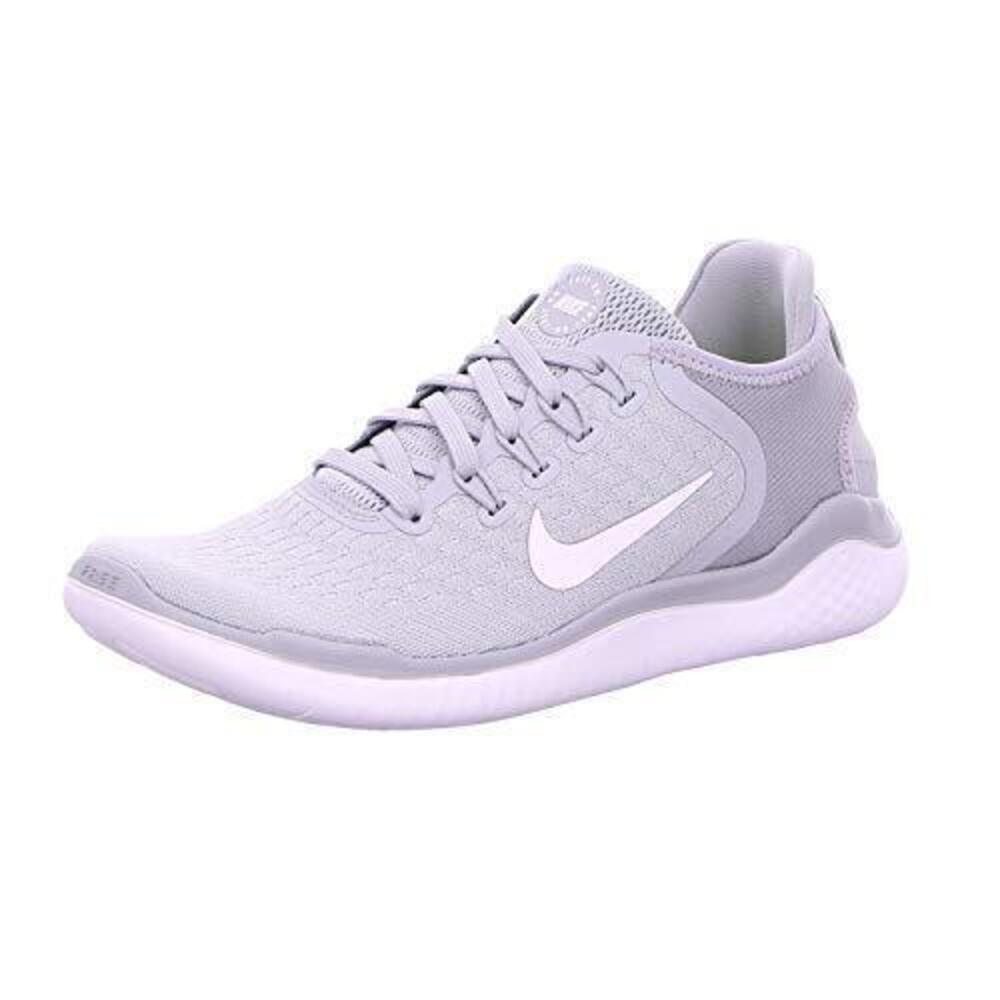 NIKE WOMEN'S FREE RN 2018 RUNNING SHOE (8.5 M US, WOLF GREY/WHITE/VOLT)